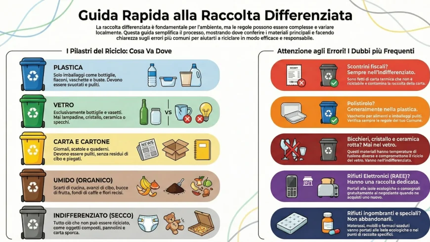 esempio di guida visiva alla raccolta differenziata