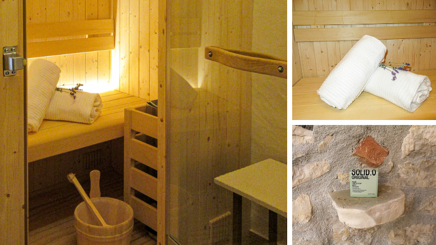 sauna dell'agriturismo Cargador