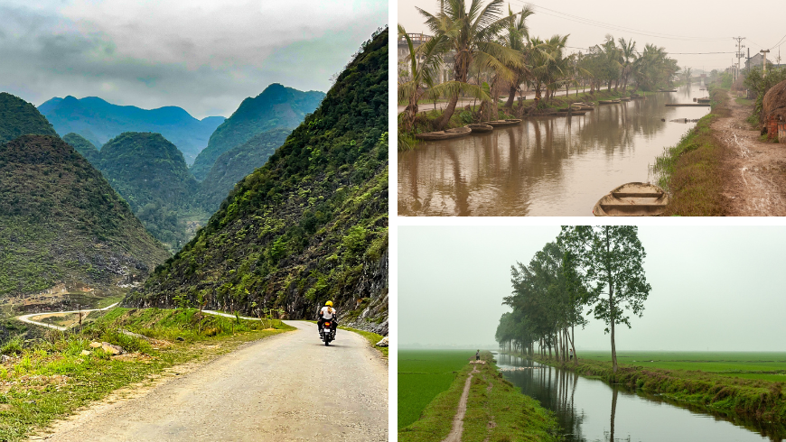 Paesaggi del Vietnam di montagna e di campagna