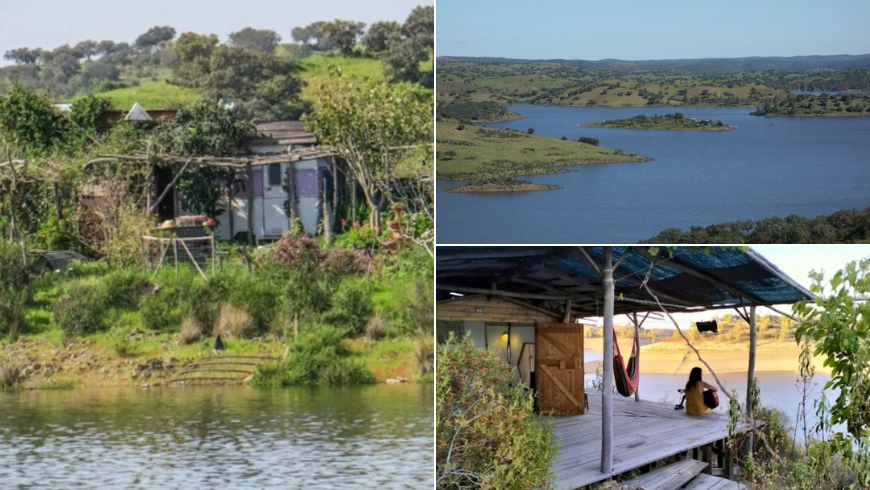 Glamping su un'isola privata in un lago del Portogallo