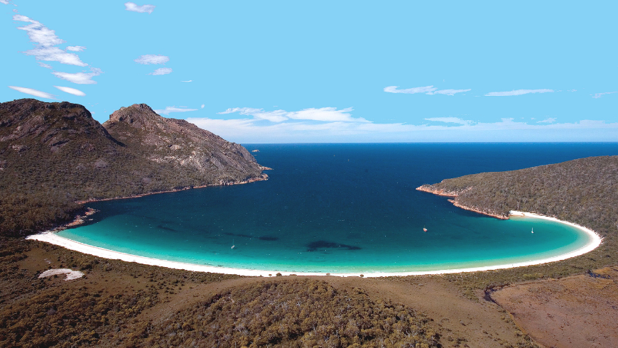 Costa azzurra del parco nazionale Freycinet