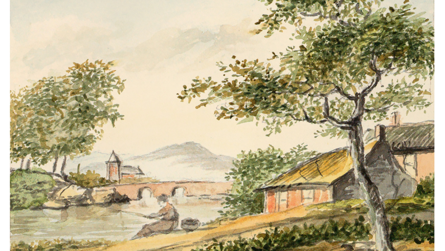 Pasturo e dintorni una volta, acquerello