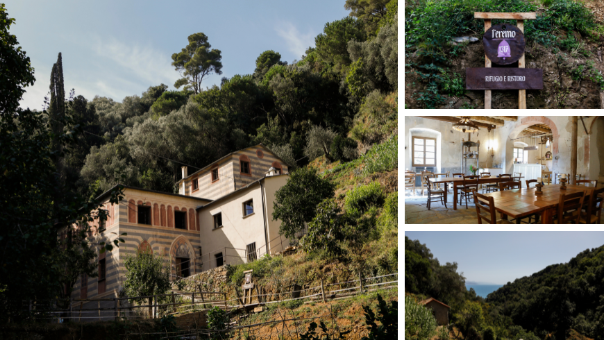 eremo di niasca, scorci esterni e interno