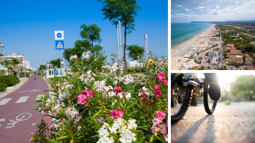 Il lungomare di rimini e riccione in bicicletta