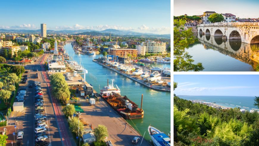 Rimini, Parco del Mare e ponte romano di Tiberio, e Gabicce, raggiungibili in bici da Riccione