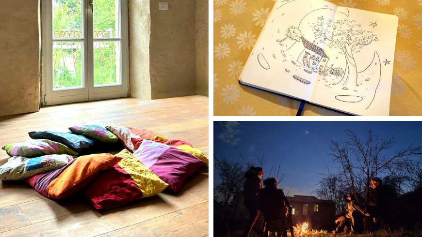 workshop di arte e riflessione personale e chiacchierata serale attorno ad un fuoco