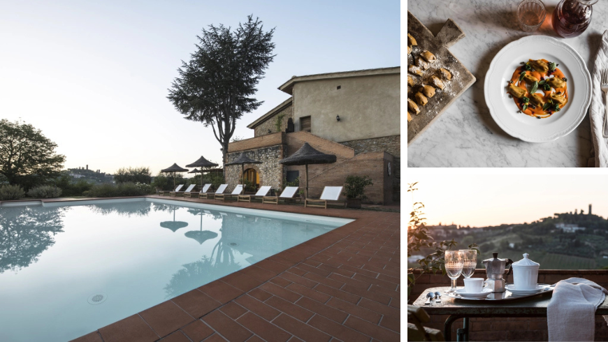 Vegan Agrivilla I Pini:  esterno con piscina, piatti vegani, colazione