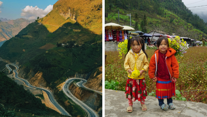 Ha Giang Loop tra le montagne e bambine locali sorridenti
