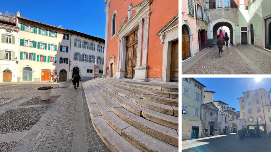 Centro storico di Rovereto con scorci di Piazza San Marco, Via Rialto e Piazza delle Erbe.