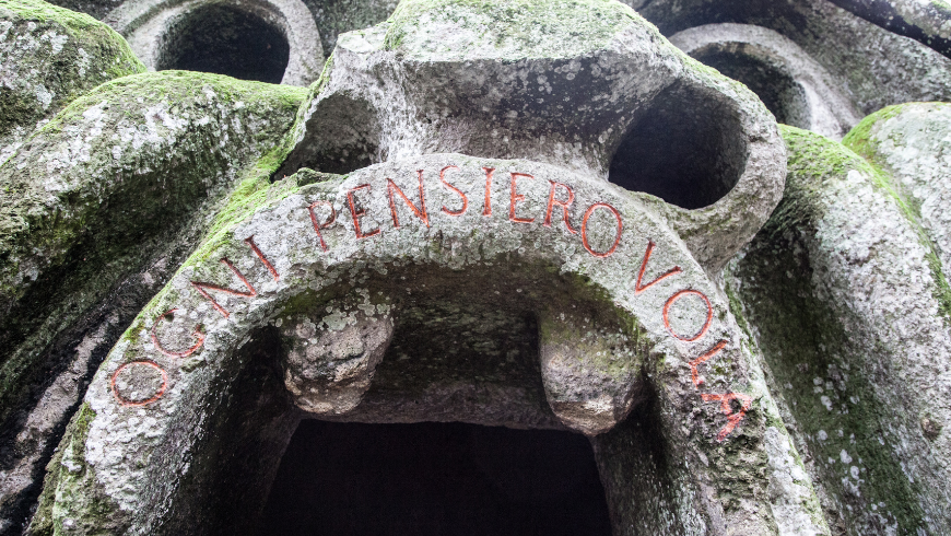 Uno dei mostri del Sacro Bosco di Bomarzo
