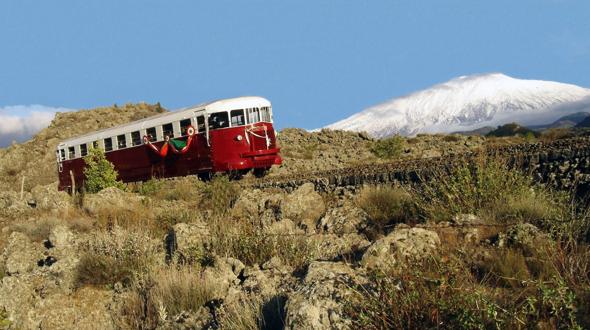 Train between Catania e Riposto (Sicily Island)