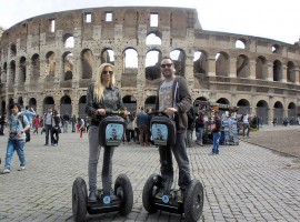 The Segways in front of the Colosseum