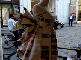A dress made of paper