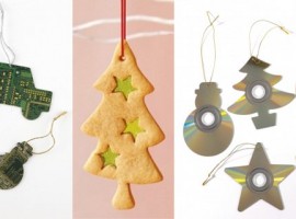 Homemade Christmas decorations reusing cd
