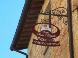 A sign of Borgo Sant'Angelo hotel