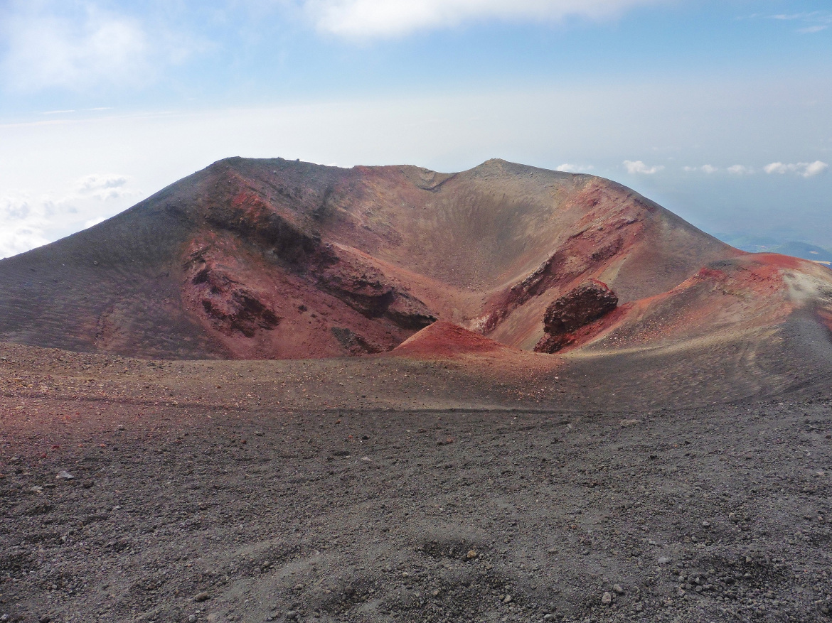 Amazing colors of Etna volcano,