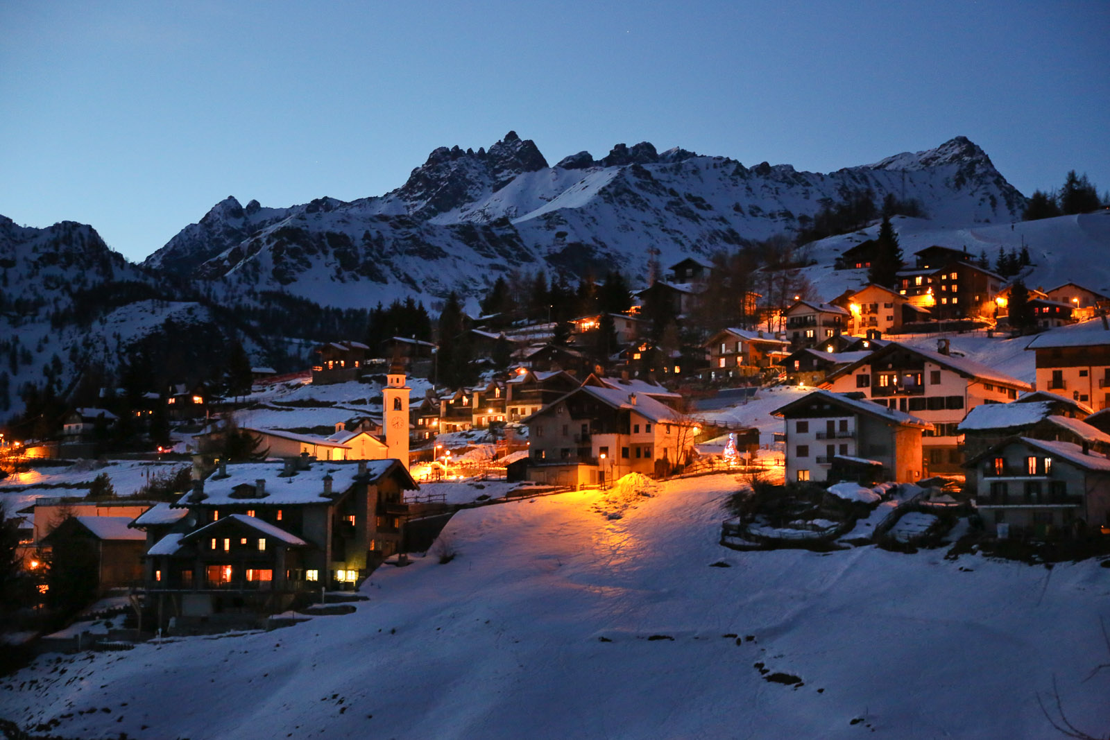 The little village of Chamois, Valle d'Aosta, Italy