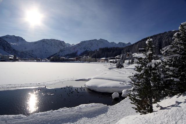 Sustainable tourism in winter in Arosa, Switzerland