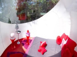The interior of the Glamour Bubble room,