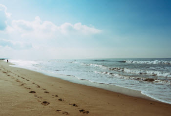 footprints on sand