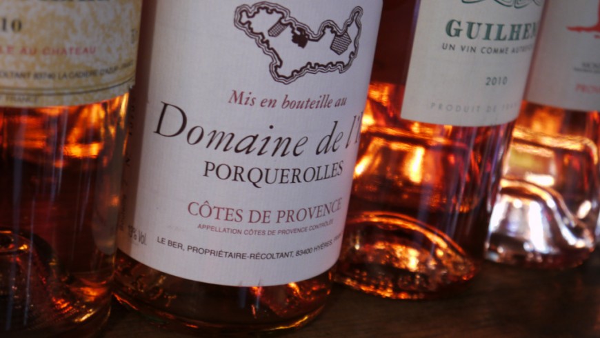 Rose Wine on Porquerolles island