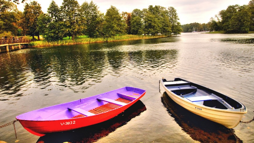 Wood boats in Lithuania