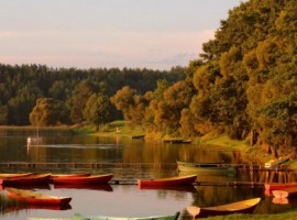 Boats in Aukstaitijos National Park, Lithuania