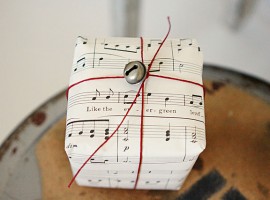 gift package with sheet music