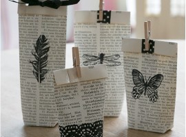 Gift package made with books