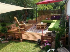 Garden and furniture made of pallets