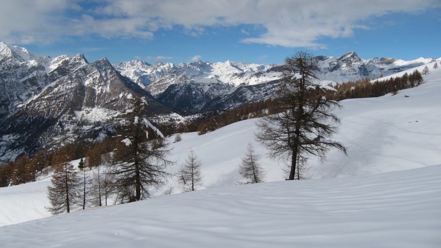 Itinerary by snowshoes in Piedmont