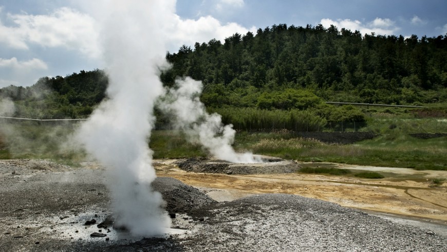 geothermal area in the Sienese hills
