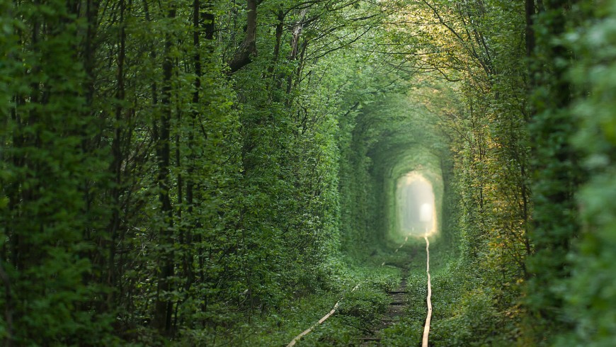 Tunnel of Love, one of the most romantic travels by train of the world