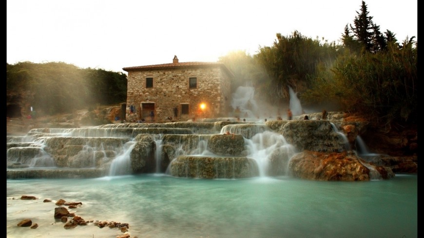 thermal baths of Saturnia in Tuscany