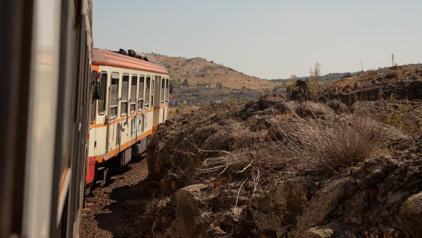 Circumetnea, the train that goes around Mount Etna 