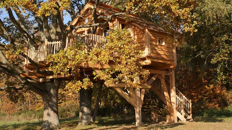 Cabane perchée Normandie, tree houses in France