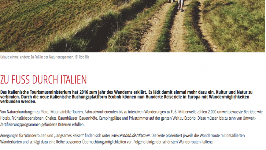 The Austrian magazine REISE AKTUELL talks about us