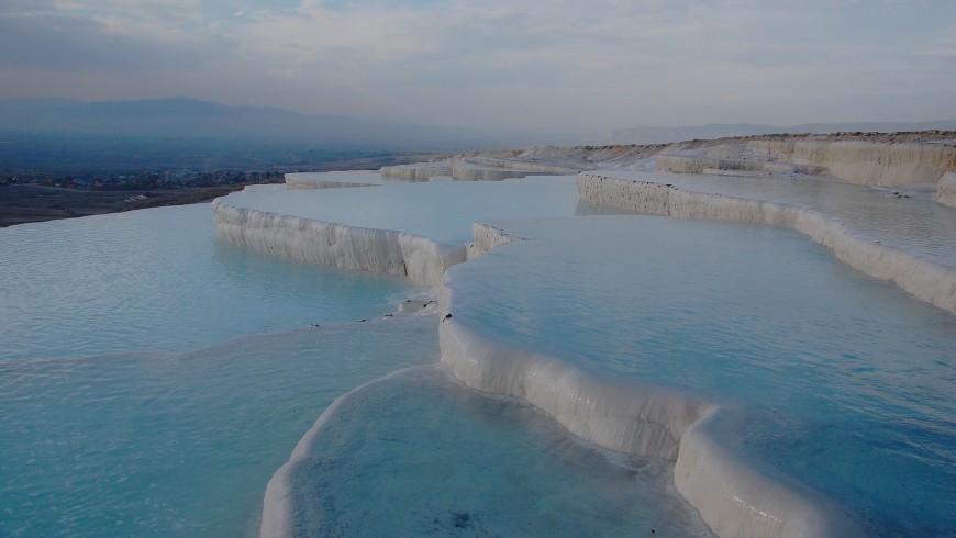 Pamukkale, Turkey, among the most beautiful natural pools of Europe