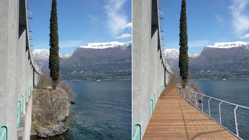 A spectacular new bike path on lake Garda