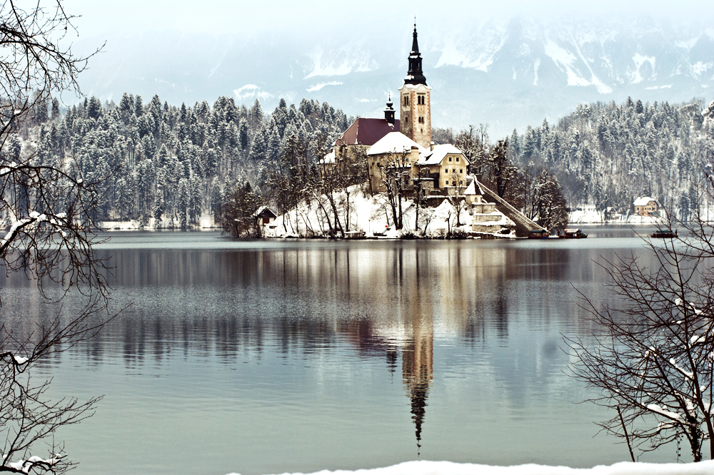 Bled Lake, one of the best destinations for a holiday by train in the Alps