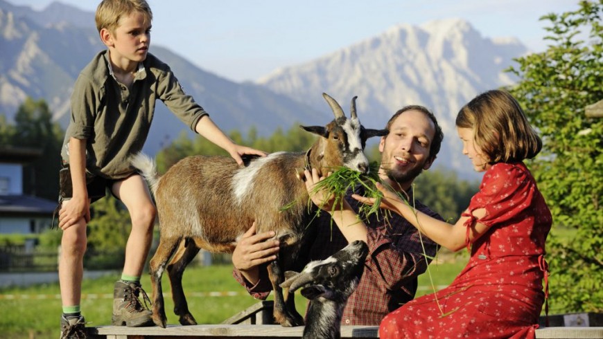 Organic Austria with children