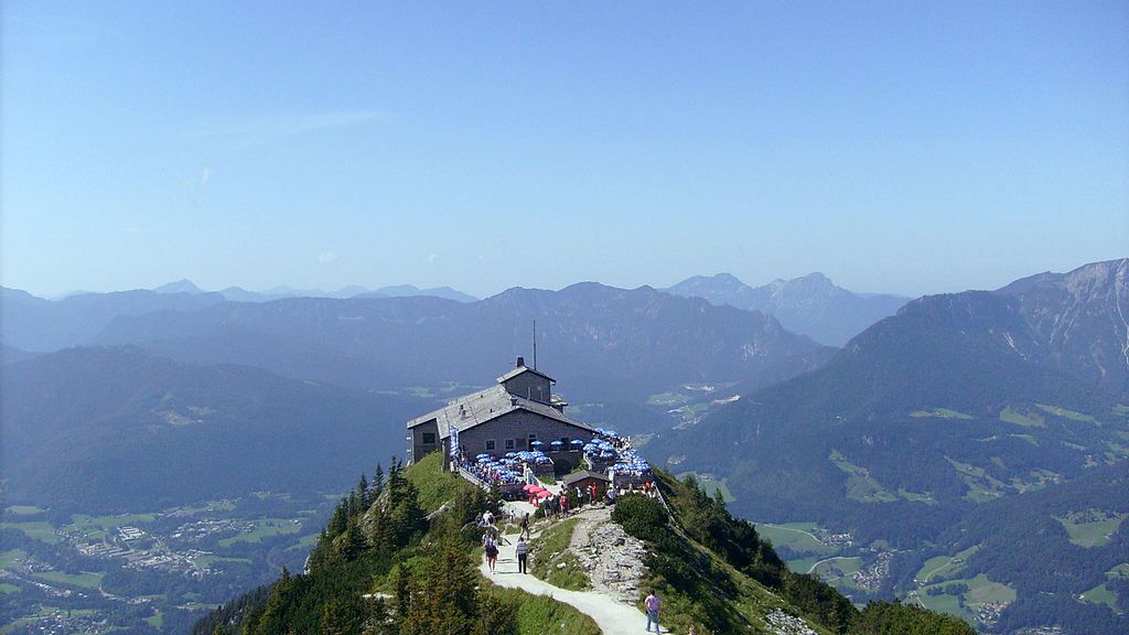 Kehlsteinhaus, the Hitler's "Nest of the Aquila", a historic belvedere on the Obersalzberg.