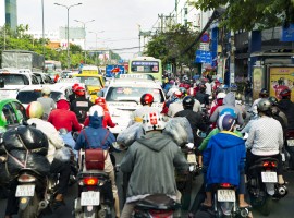 Thousands of motorcycles invade the streets of Ho Chi Minh