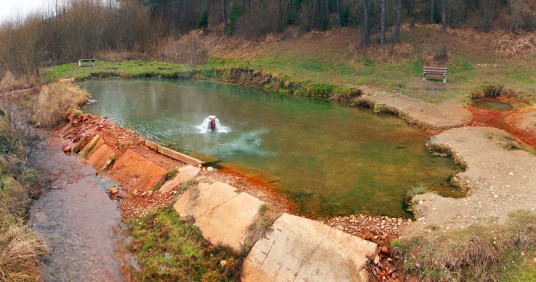 Kalameny thermal spring in Slovakia