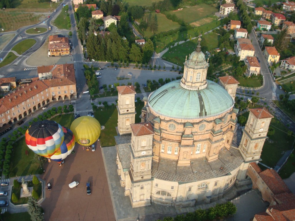 Aerial view of Mondovì, famous for its baroque architecture