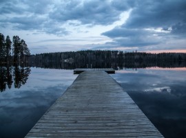 Dock into the water in Finland