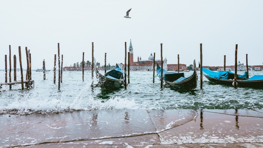 Rising of the sea level in Venice
