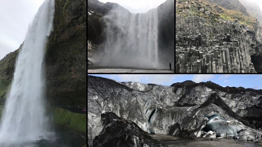 waterfall of Skogafoss, Seljalandsfoss, Reynisfjara, Solheimajokull glacier . ph. Alessia Casalaina