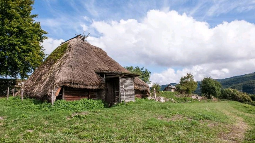 Bostel Archeological Park, iron age prealpine house.