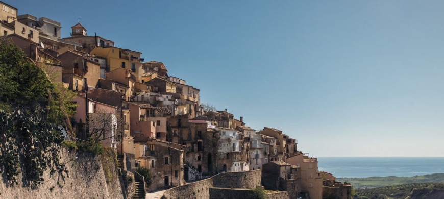 The village of Badolato, Calabria